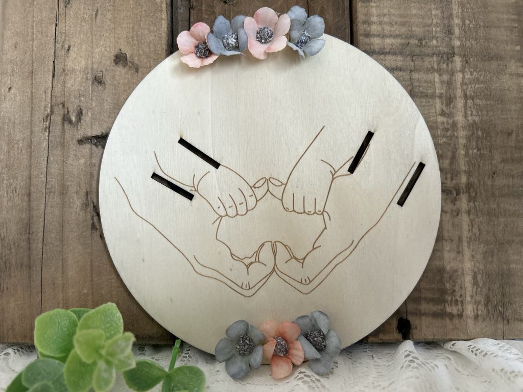 Support bracelet de naissance 2 enfants
