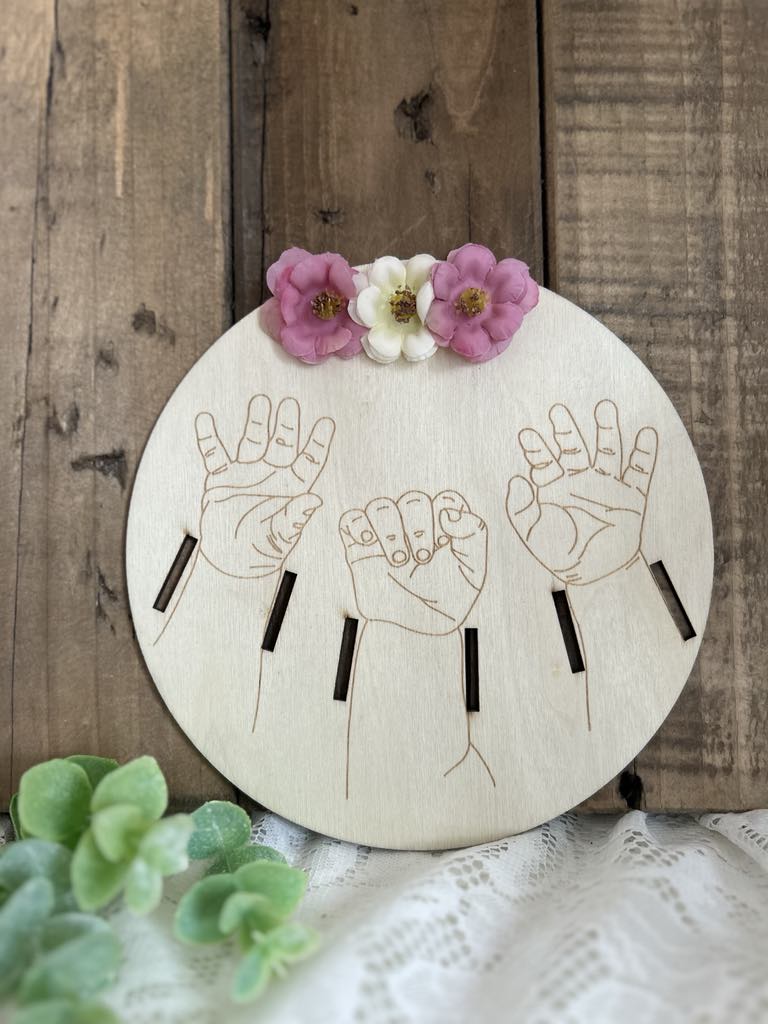 Support bracelet de naissance trois enfants